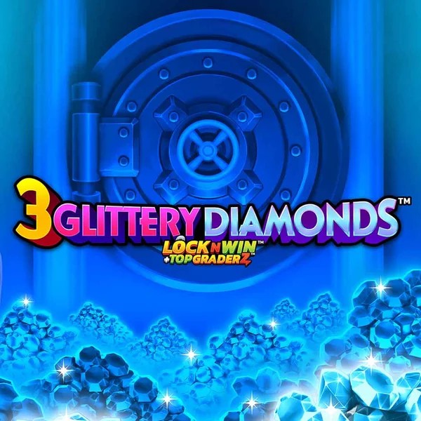 3 Glittery Diamonds game by PearFiction Studios – logo hosted on CrownPlay Casino